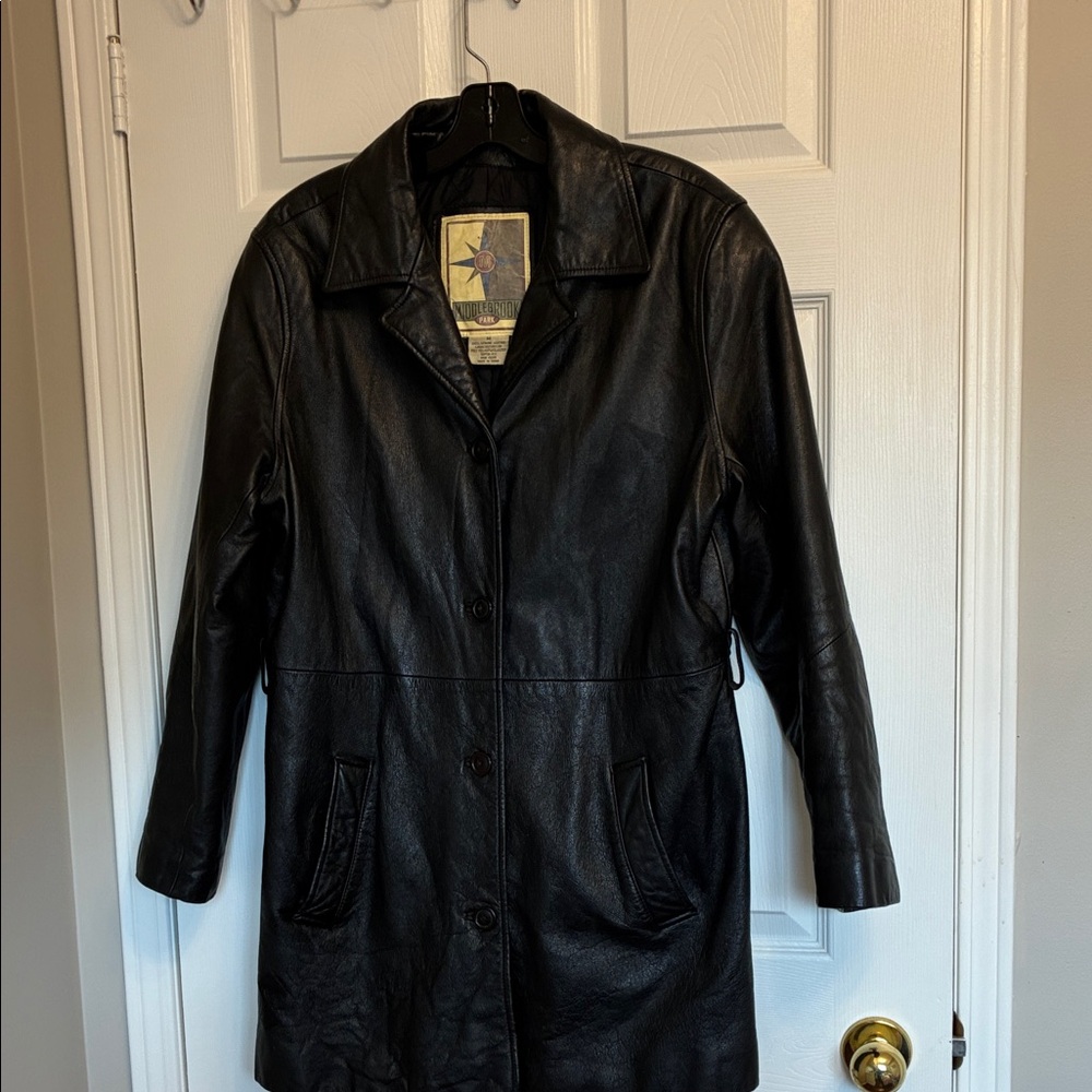 MIDDLEBROOK PARK Black Leather Women's Coat SIZE M